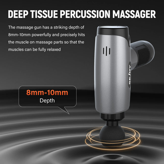 Electric Fascia Gun,Muscle Massage Gun with 10 Massage Heads,30 Speeds Percussion Tissue Back Massager for Body Back Neck Leg
