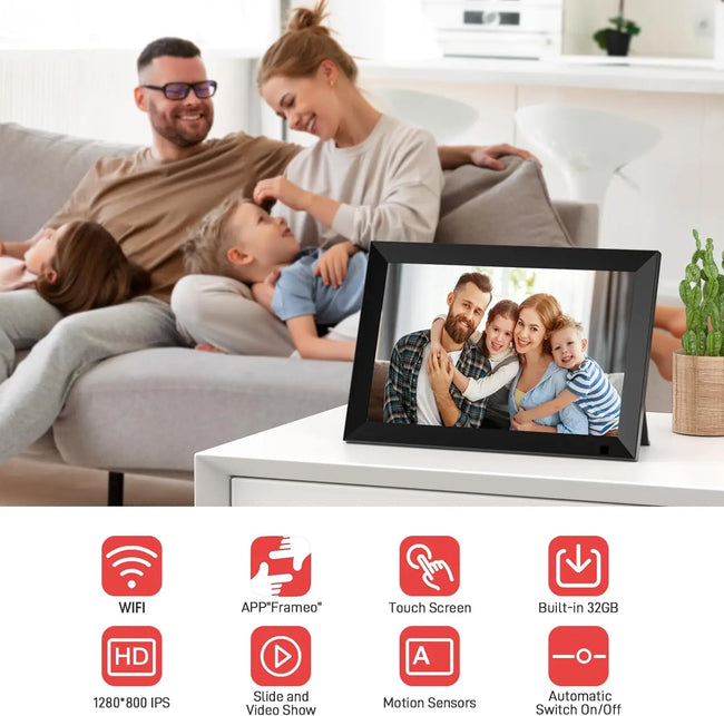 Fast Ship Christmas/New Year/Birthday/Wedding Gift 10.1 Inch 40000 Photos Storage Frameo Wifi Digital Photo Picture Frames