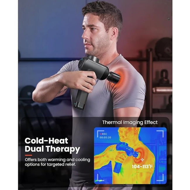 NEW - X6 Pro Max Massage Gun with Heat-Cold and Metal Head Therapy, FSA/HSA Eligible, Percussion Deep Tissue Massager Gun