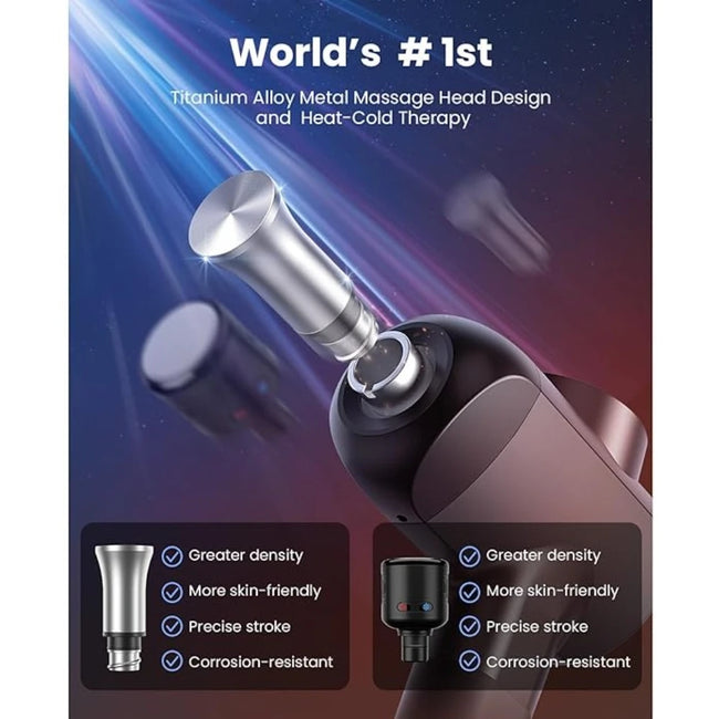 NEW - X6 Pro Max Massage Gun with Heat-Cold and Metal Head Therapy, FSA/HSA Eligible, Percussion Deep Tissue Massager Gun