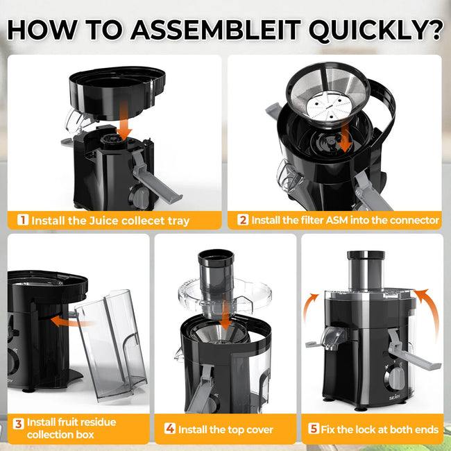 Centrifugal Juicer Machine Automatic Pulp Ejection Electric Citrus Juicer Extractor Machine Fruit Veg Blender