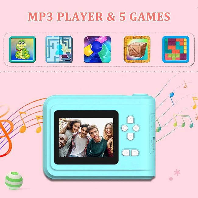 Instant Print Child Digital Camera with Larger Viewing and High-Resolution Design Gift for Children'S Day Thanksgiving MIAO-US