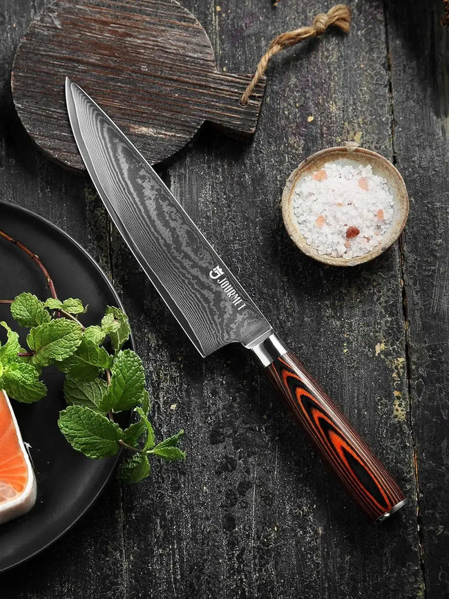 8 Inch High Quality Vg10 67 Layers Damascus Chef Knife Pakka Wood Handle Damascus Chef Knife