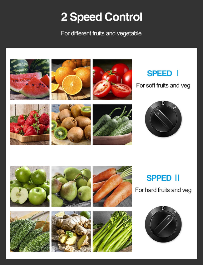 Juicer Machine, 500W Centrifugal Juicer Extractor with Wide Mouth 3” Feed Chute for Fruit Vegetable, Easy to Clean