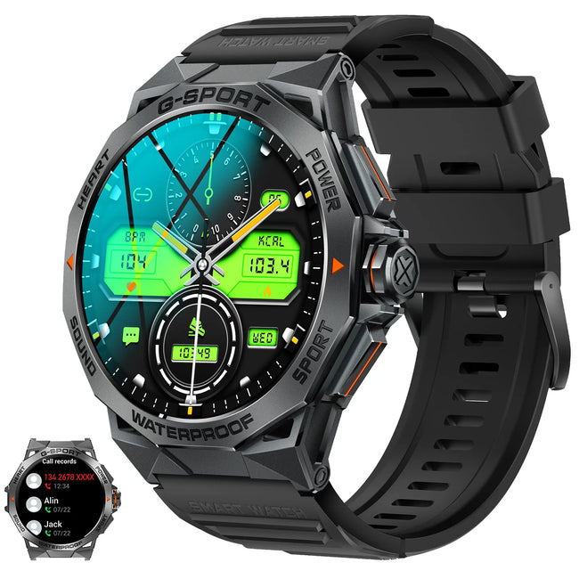 New Men Smart Watch LED 100+ Sport Modes Heart Rate Blood Oxygen Monitoring Sleep Quality Analysis IP68 Waterproof K62