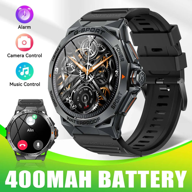New Men Smart Watch LED 100+ Sport Modes Heart Rate Blood Oxygen Monitoring Sleep Quality Analysis IP68 Waterproof K62