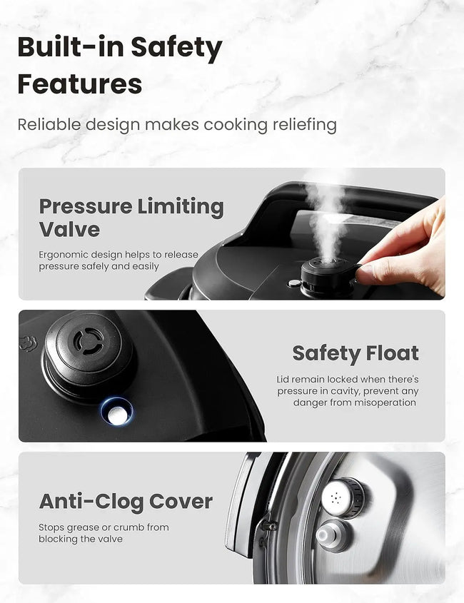 16 in 1 Electric Pressure Cooker Instant Multi Olla De Presion Non-Stick Pot Yogurt Maker Rice Cooker Slow