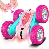 Remote Control Car Double Sided 360°Rotating RC Cars with Headlights Rechargeable Race Stunt Toy Car Christmas Birthday Gifts