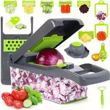 16-In-1 Vegetable Fruit Chopper Cutter Food Onion Veggie Dicer Slicer Kitchen
