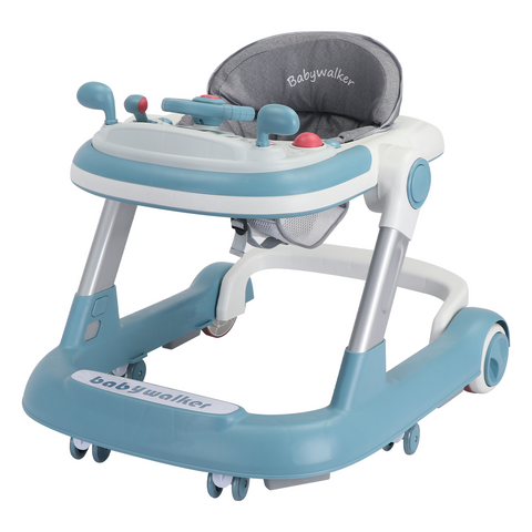 UBRAVOO Push Walker with Detachable Feeding and Music Trays, 2 In 1 Walker