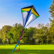 Single Line Kite with Long Tail Diamond Shaped Kite Easy To Fly