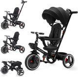 Baby Stroller Tricycle Ride Bike , 5-in-1, Adjustable Canopy, Sitting & Lying