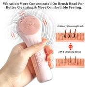 Sonic Waterproof Facial Cleansing Brush for Men & Women Rechargeable Electric Face Scrubber Cleanser Brush