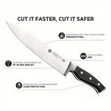 Professional Stainless Steel 15 PCS Kitchen Knife Set With Built-in Knife Sharpener Block