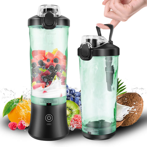 Professional 2in1 USB Rechargeable 600ML Portable Blender Electric Juicer Fruit Mixer