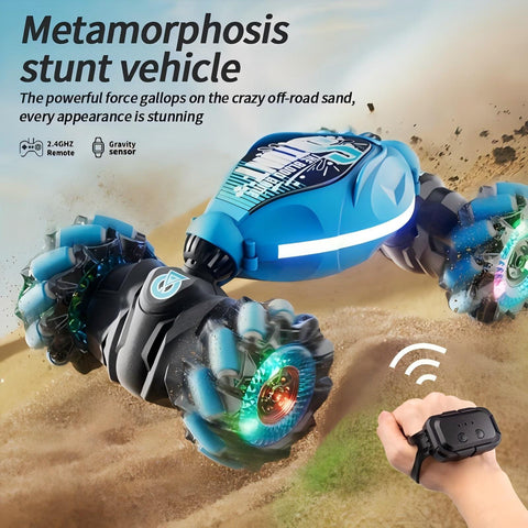 Gesture sensing remote control car, Twist four-wheel drive climbing stunt off-road rechargeable