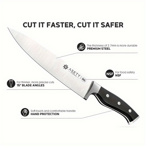 Professional Stainless Steel 15 PCS Kitchen Knife Set With Built-in Knife Sharpener Block