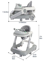 UBRAVOO Push Walker with Detachable Feeding and Music Trays, 2 In 1 Walker