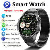 New Men'S Smart 5.0 Bluetooth Call Supports GPS Function NFC Watch Heart Rate Health Monitoring 1.53-Inch Smart Watch