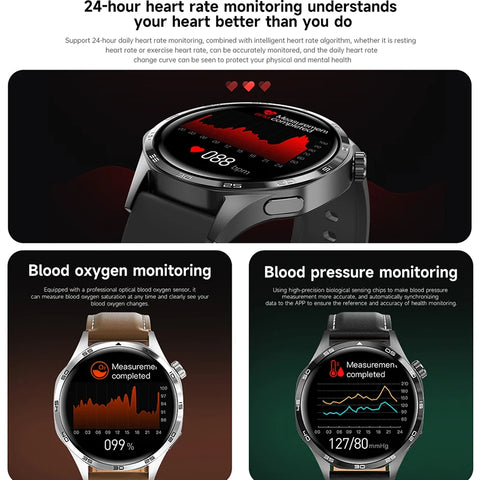 New Men'S Smart 5.0 Bluetooth Call Supports GPS Function NFC Watch Heart Rate Health Monitoring 1.53-Inch Smart Watch