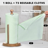 Microfiber Cleaning Cloth Roll 72Pack 12" x 12" Reusable Paper Towels and Washable Tear Away Towels Ultra Water Absorbent