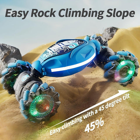 Gesture sensing remote control car, Twist four-wheel drive climbing stunt off-road rechargeable