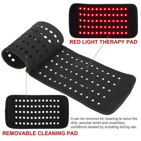 Infrared LED Red Light Heating Massage Belt Pad Lumbar Back Waist Massage For Back Knee Hands Feet Relief