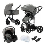 High Quality Lightweight Baby Stroller Folding Cart 3 in 1 Child Safety Seat with Isofix
