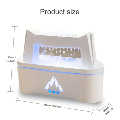 10.14Oz Water Drop Sounds Flame Aroma Diffuser Cloud Rain Essential Oil Diffuser Blue Light Raindrop Humidifier for Home Yoga