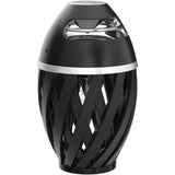 Outdoor Bluetooth Speakers, Waterproof Wireless Speakers with Torch Flame Light (Black)
