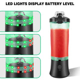 Professional 2in1 USB Rechargeable 600ML Portable Blender Electric Juicer Fruit Mixer