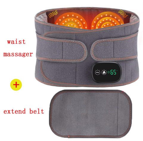 Electric Heating Waist Massager Support Belt Vibration Hot Compress Brace Belt 3 Gears Adjustment