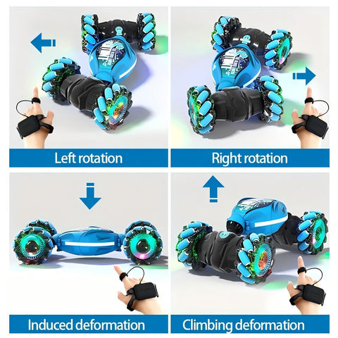 Gesture sensing remote control car, Twist four-wheel drive climbing stunt off-road rechargeable