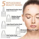 Facial Pore Cleaner, 5 Suction Power Blackhead Remover Pore Vacuum - USB Rechargeable Facial Pore Cleaner Kit