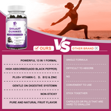 100% Himalaya Pure Shilajit Gummies 13 in 1 Non-GMO Brain Memory Cognitive Energy Health