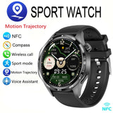New Men'S Smart 5.0 Bluetooth Call Supports GPS Function NFC Watch Heart Rate Health Monitoring 1.53-Inch Smart Watch
