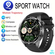 New Men'S Smart 5.0 Bluetooth Call Supports GPS Function NFC Watch Heart Rate Health Monitoring 1.53-Inch Smart Watch