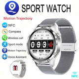 New Men'S Smart 5.0 Bluetooth Call Supports GPS Function NFC Watch Heart Rate Health Monitoring 1.53-Inch Smart Watch