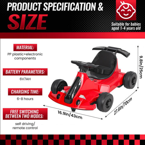Mini Single Seat Kids Off Road Drift Karting Electric Go-karts For Kids With Safety Belt