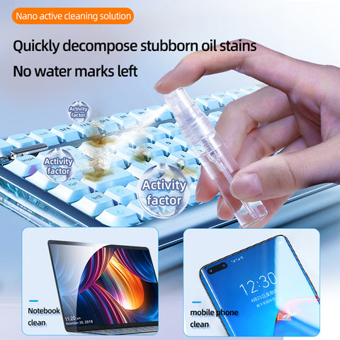 10-in-1 Laptop Cleaner Set Multifunctional Screen Dirt Remover Screen Keyboard Cleaner Kit for Headset iPad Phone Cleaning Tool