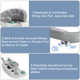 UBRAVOO Push Walker with Detachable Feeding and Music Trays, 2 In 1 Walker