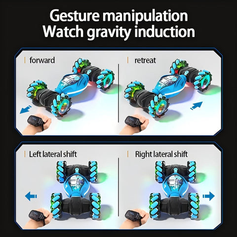 Gesture sensing remote control car, Twist four-wheel drive climbing stunt off-road rechargeable