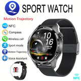 New Men'S Smart 5.0 Bluetooth Call Supports GPS Function NFC Watch Heart Rate Health Monitoring 1.53-Inch Smart Watch