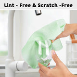 Microfiber Cleaning Cloth Roll 72Pack 12" x 12" Reusable Paper Towels and Washable Tear Away Towels Ultra Water Absorbent