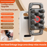 10 Head Massage Gun Deep Tissue, Electric Massager Tool for Legs, Arms, Waist, Back, Full Body Muscle Pain Relief