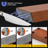 Rolling Knife Sharpener Tool with 15 & 20 Degree Magnetic Kitchen Knife Sharpener