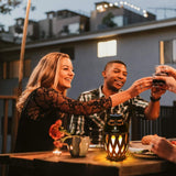 Outdoor Bluetooth Speakers, Waterproof Wireless Speakers with Torch Flame Light (Black)