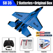 FX620 RC Airplane 2.4G Remote Control Glider SU35 EPP Foam Plane Radio Control Aircraft with LED Light Toys for Children