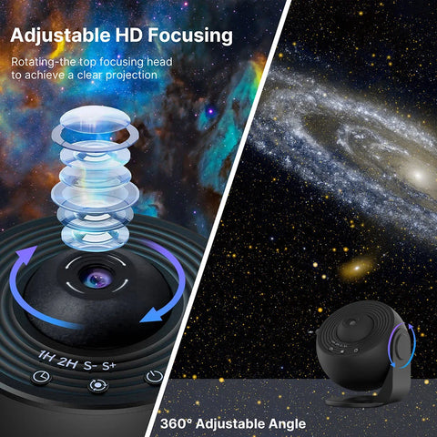 13 in 1 Galaxy Ultral Star Projector HD Image Area LED Night Light, 13 Film Discs,360° Rotate 1/2H Timer for Kids&Adults Bedroom
