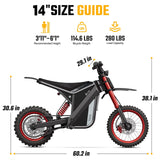 TST® GT63 14" 2200W 210Nm Electric Dirt Bike